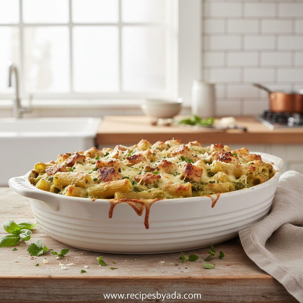 creamy-pesto-chicken-pasta-bake---easy-recipe_feature