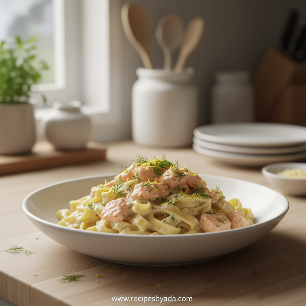 creamy-salmon-pasta-with-mixed-greens_feature