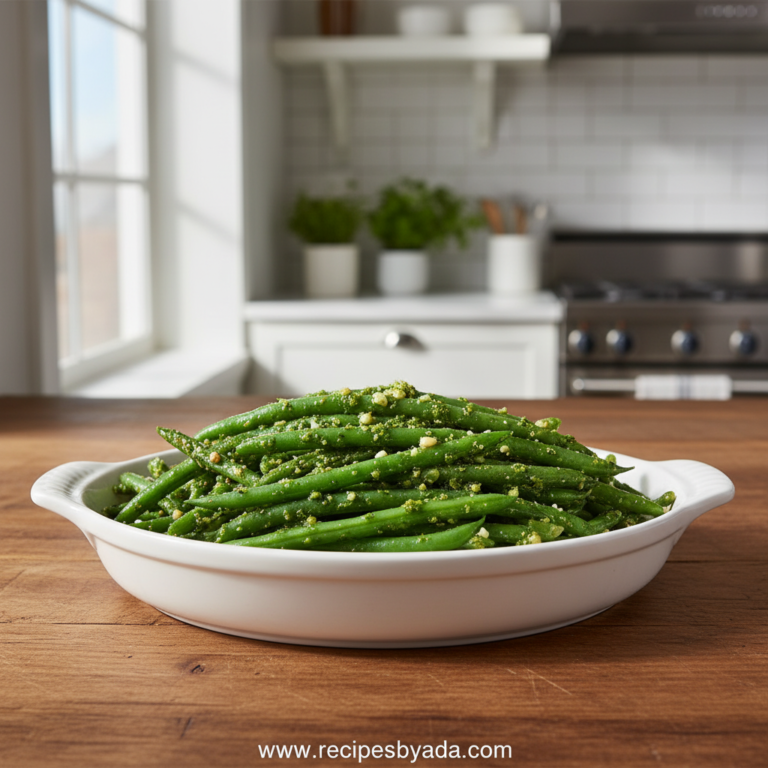 Vibrant Pesto Green Beans - Easy Italian Style Roasted Vegetable Side Dish 5 flavorful-pesto-green-beans_feature