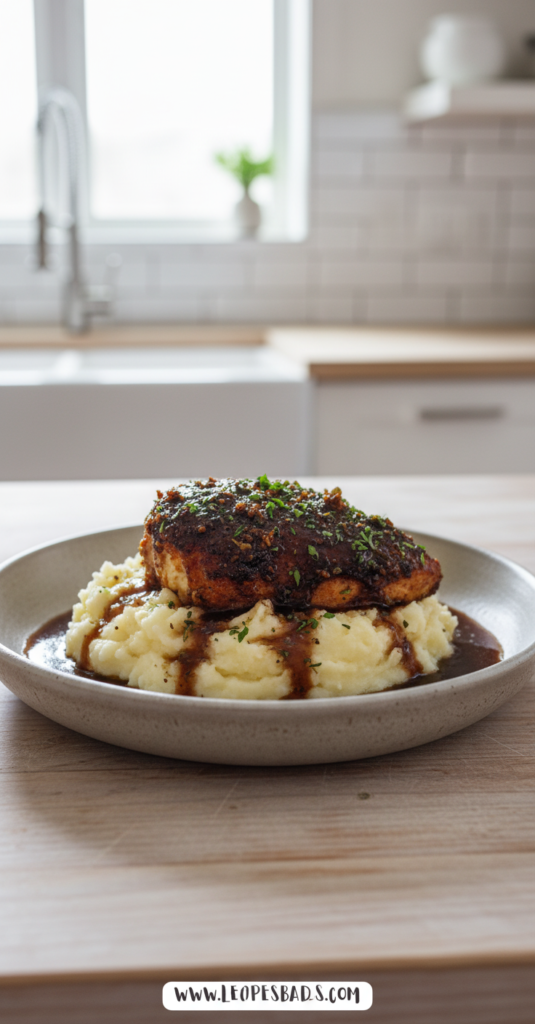 glazed-garlic-herb-chicken-breast-over-creamy-mashed-potatoes-with-pan-sauce_feature
