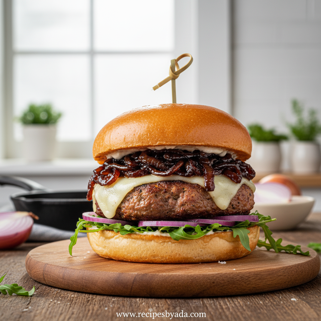 Balsamic Caramelized Turkey Burgers - Sweet & Savory Gourmet Patty Recipe 11 balsamic-caramelized-onion-turkey-burgers---the-foodie-and-the-fix_feature