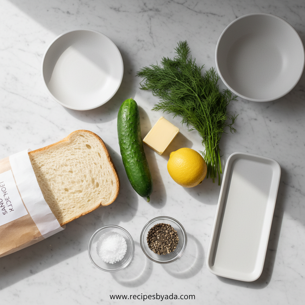 Ingredients for Classic Cucumber Sandwiches