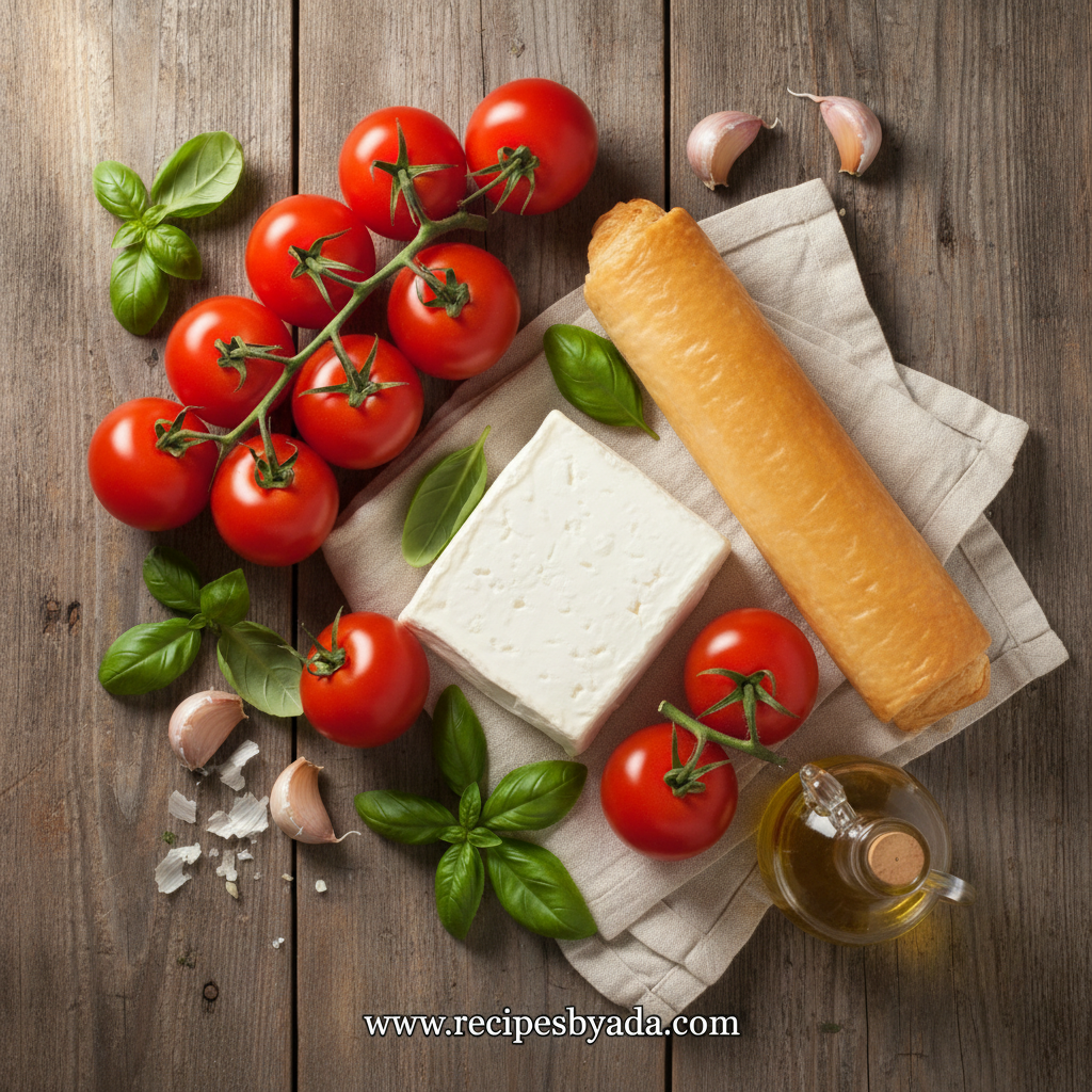 Ingredients for Tomato Cheese Tart