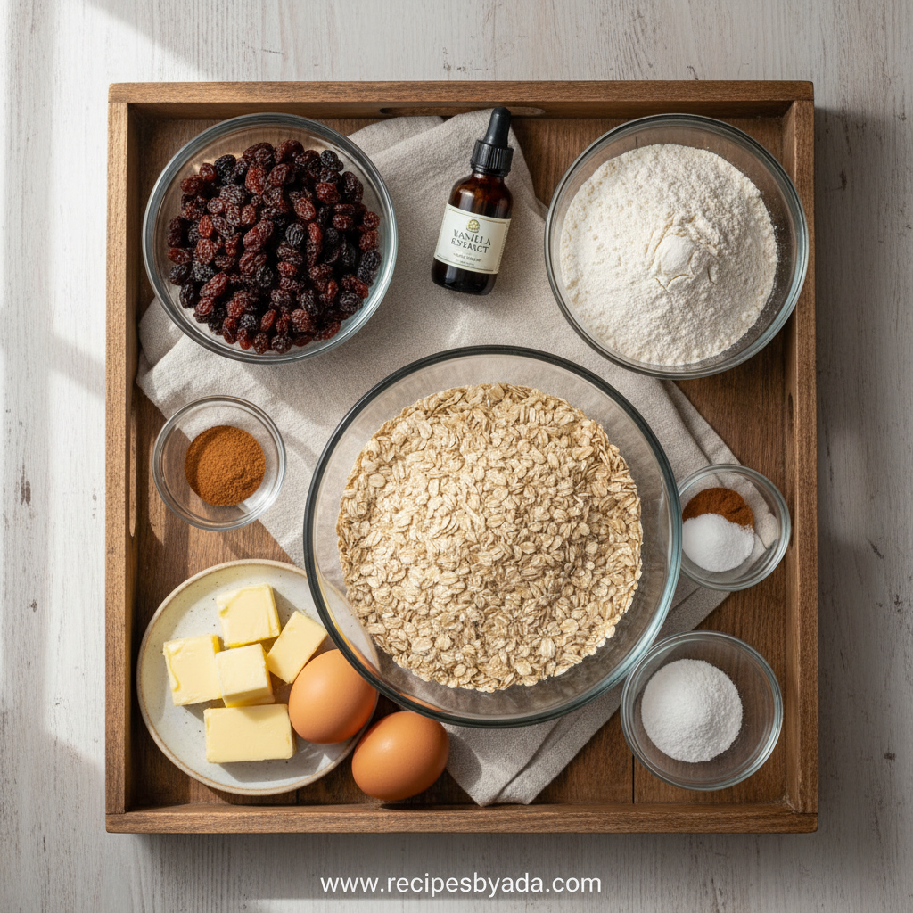 Oatmeal Cookies Ingredients
