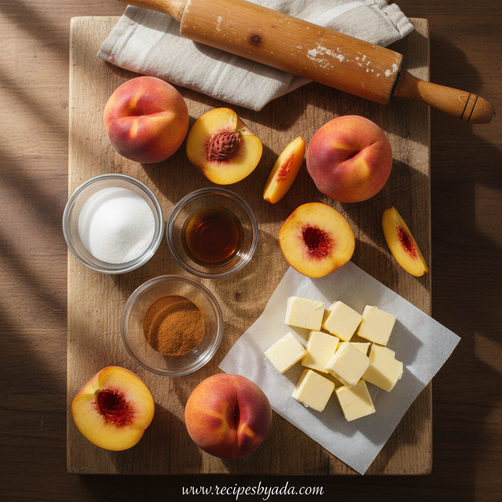 Ingredients for Joanna Gaines Peach Cobbler