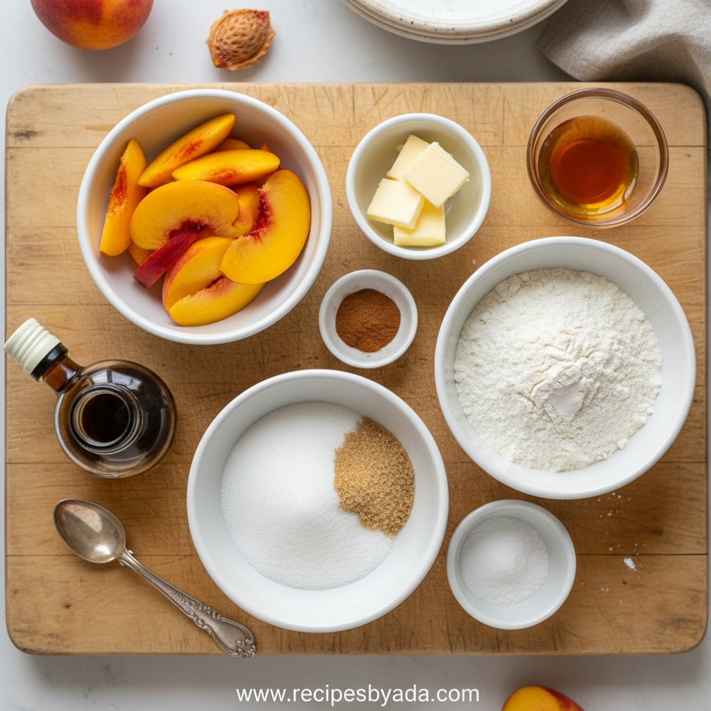 Ingredients for Paula Deen’s Peach Cobbler