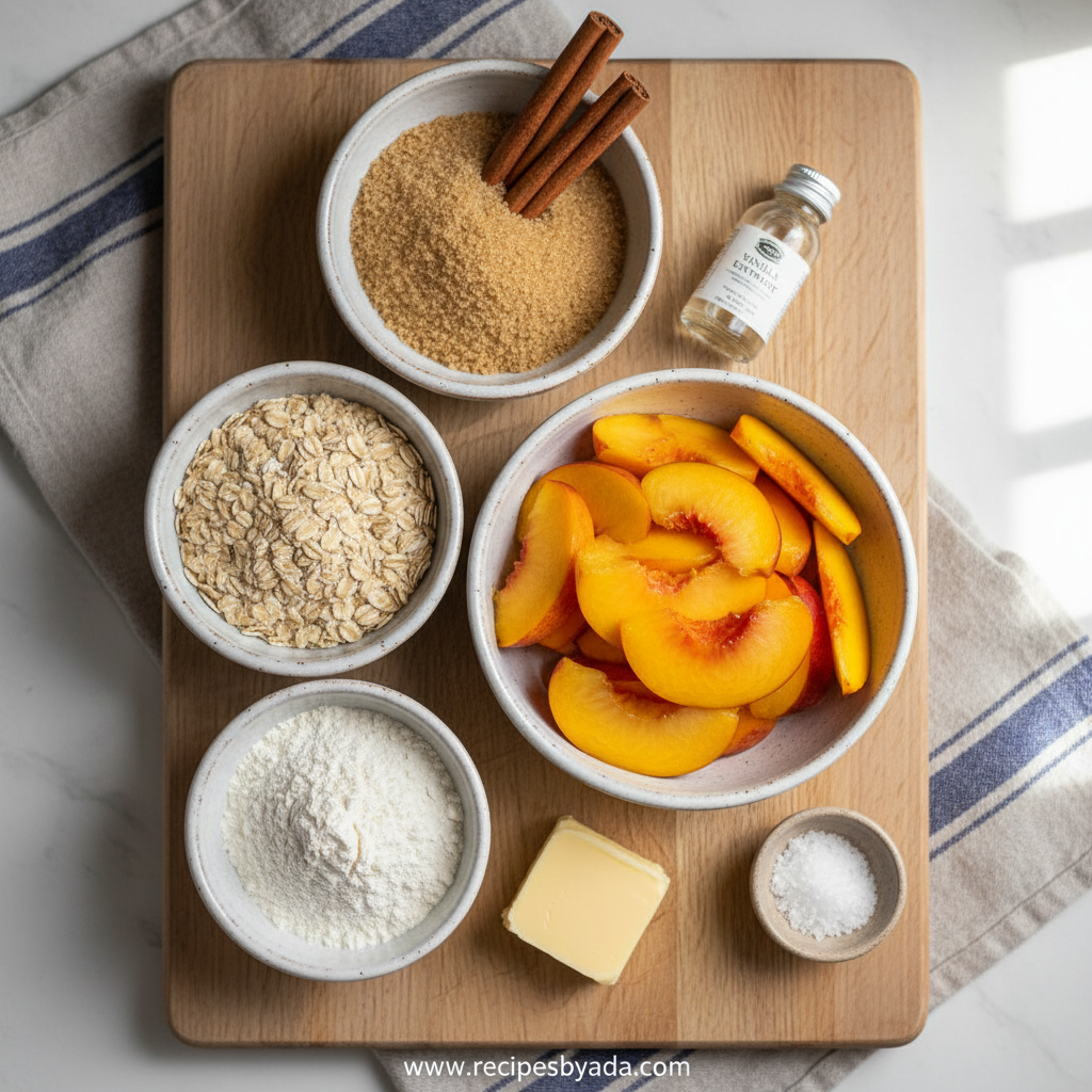 Ingredients for Peach Cobbler